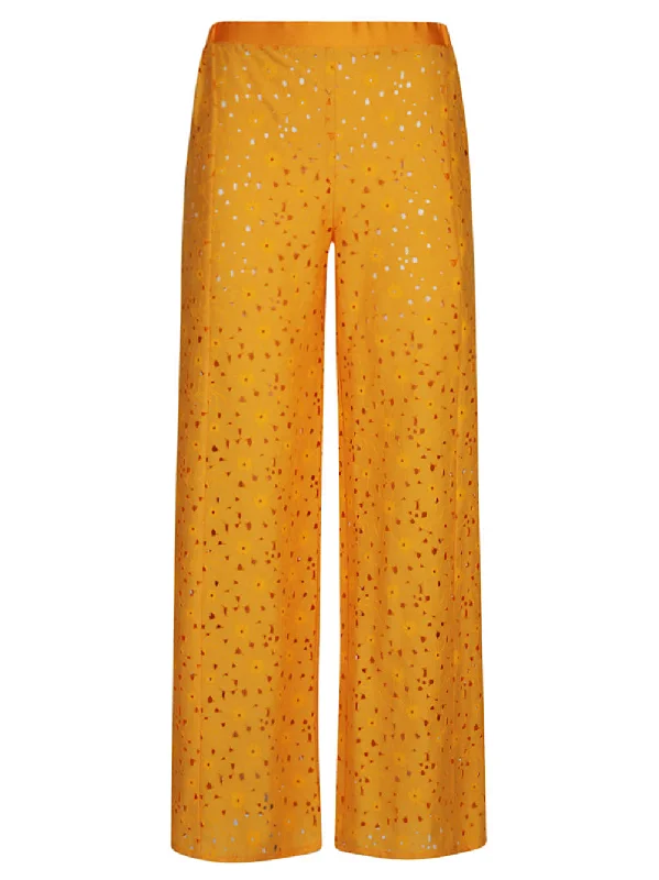 collar vintage shorts -collar vintage pants -Feel Me Fab Women's Trousers yellow