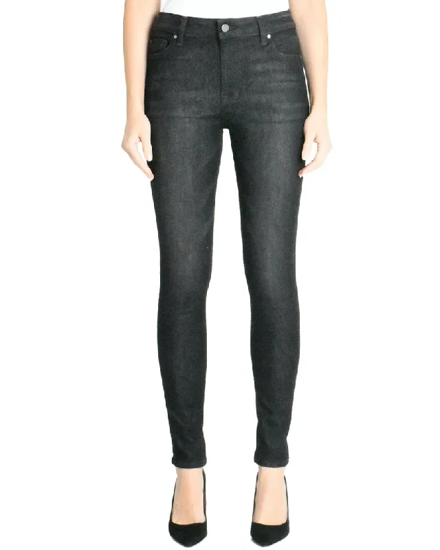 refined Bermuda shorts -refined straight pants -Fidelity Denim Gwen London Black Skinny Leg Jean