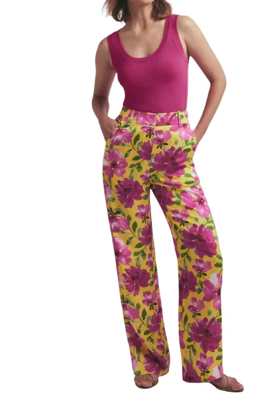 trendy asymmetrical shorts -trendy asymmetrical pants -Fiona Trouser Pants In Floral