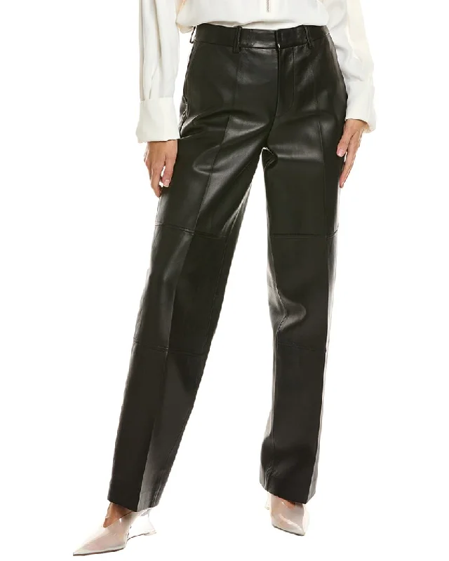 comfy cotton shorts -comfy twill pants -Helmut Lang Leather Carpenter Pant