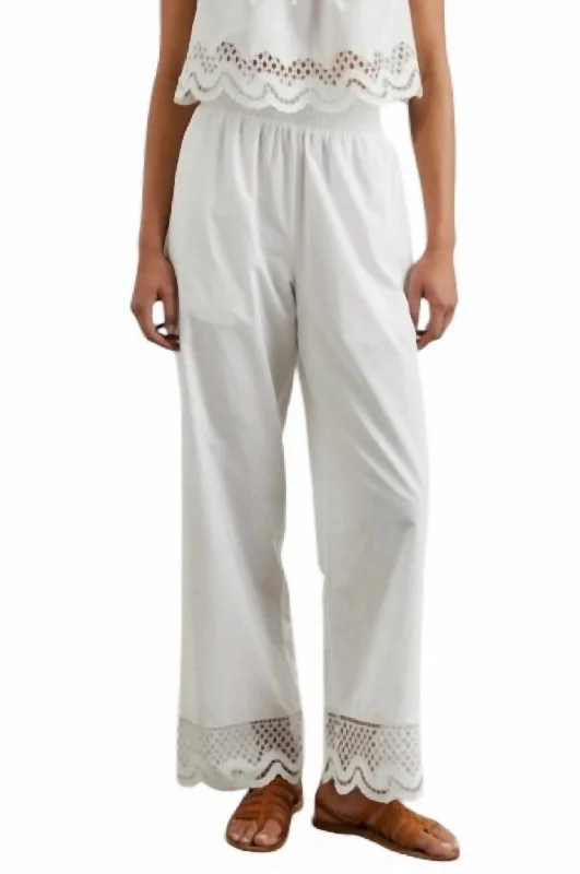 polished neutral shorts -polished neutral pants -Henrik Pants In White