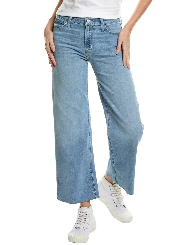 cut sharp shorts -cut sharp pants -HUDSON Jeans Rosalie Alki Wide Leg Jean