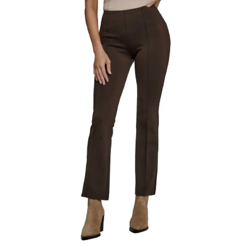 refined fitted shorts -refined fitted pants -It Flare Pants In Brown