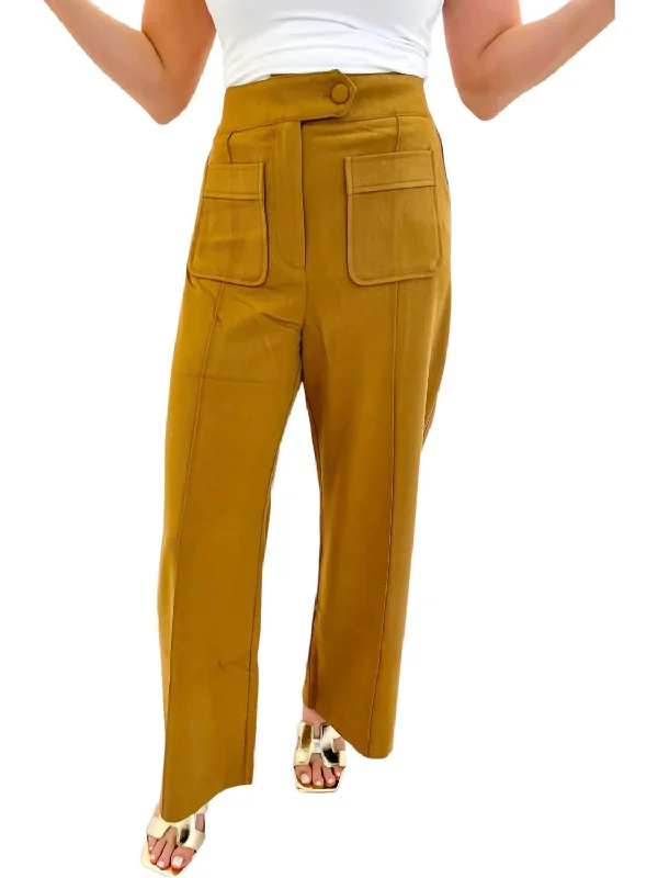 solid athletic shorts -solid athletic pants -Jerry Trouser Pants In Camel