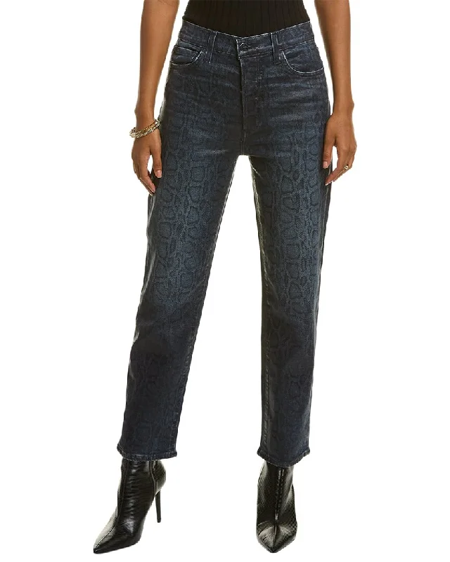 hem flared shorts -hem flared pants -JOE'S Jeans The Honor High-Rise Indigo Slither Straight Ankle Jean