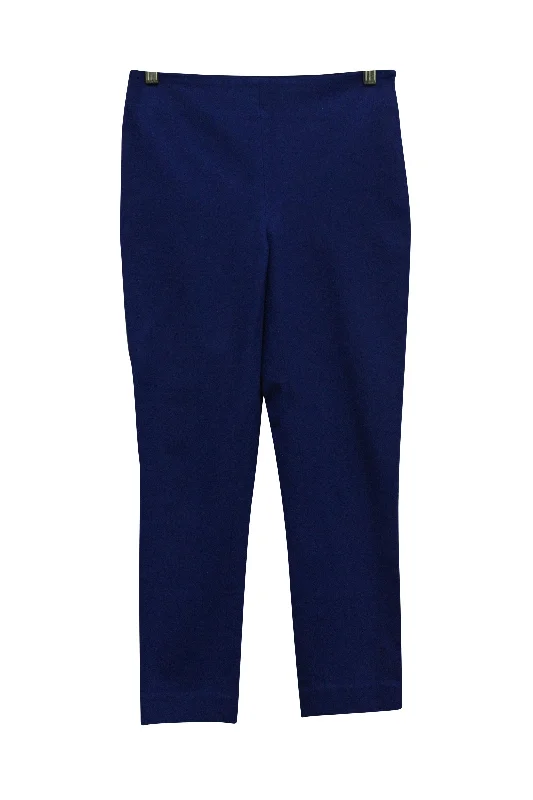 thermal cozy shorts -thermal cozy pants -Joseph Tailored Pants in Blue Viscose