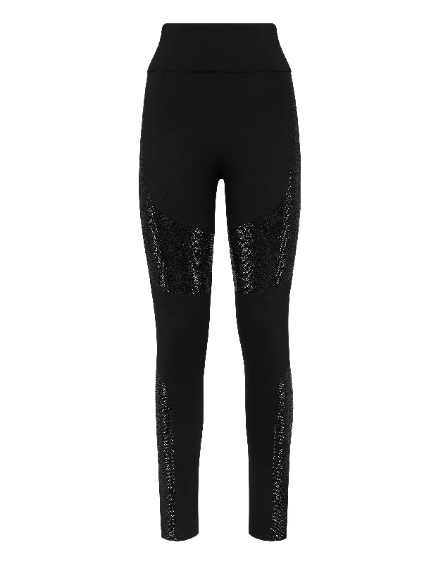 chic tapered shorts -chic tapered pants -Leggings with Crystals