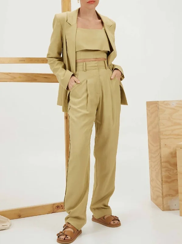 iconic vintage shorts -iconic vintage pants -Leone Pant In Pistachio