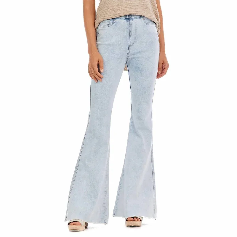 dry fast shorts -dry fast pants -Lyla Flare High Rise Jeans In Blue