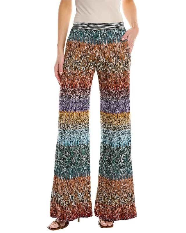 playful polka dot shorts -playful polka dot pants -Missoni Wool-Blend Palazzo Pant