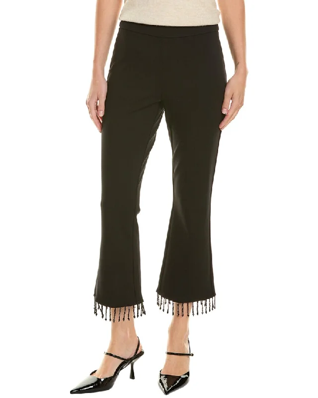 chic tapered shorts -chic tapered pants -Nanette Nanette Lepore Beaded Fringe Legging