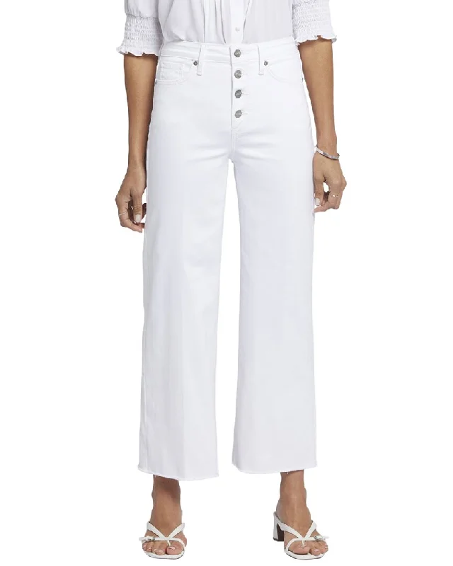 urban oversized shorts -urban oversized pants -NYDJ Teresa Optic White Wide Leg Jean