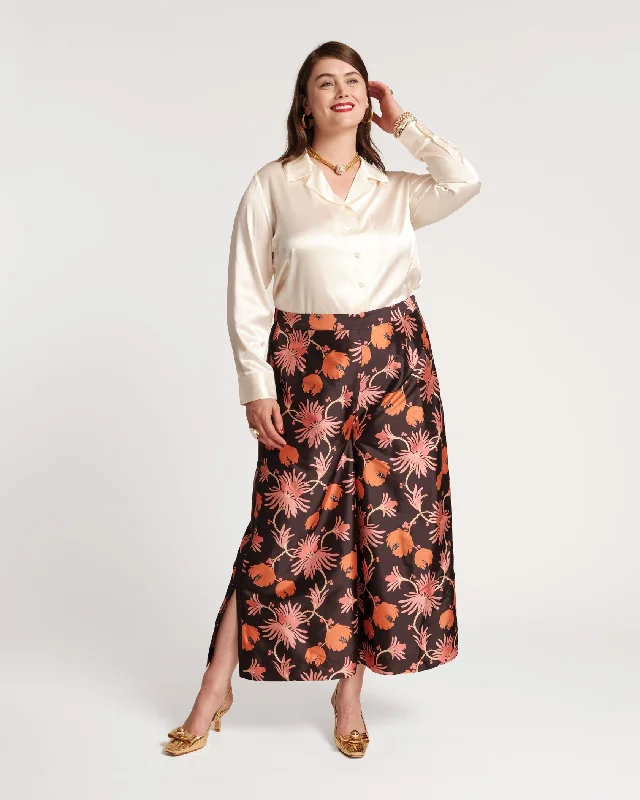 solid chic shorts -solid chic pants -Palazzo Pant Fantasia Print