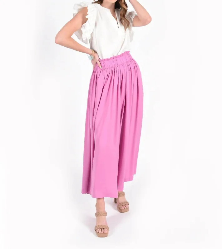 plush lined shorts -plush lined pants -Palazzo Pant In Opera Mauve