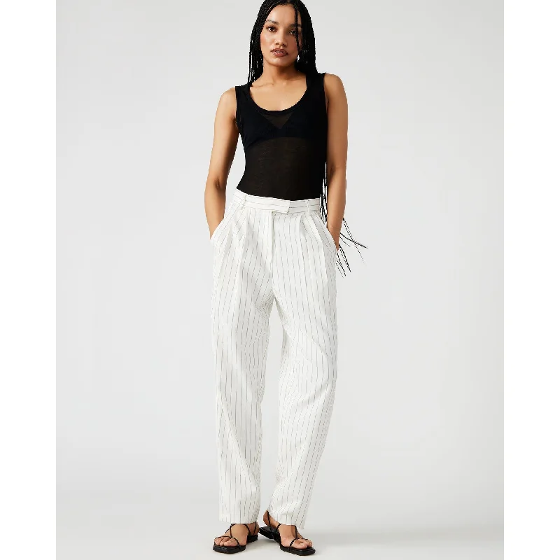 pocket utility shorts -pocket utility pants -Rumi Pant White/black