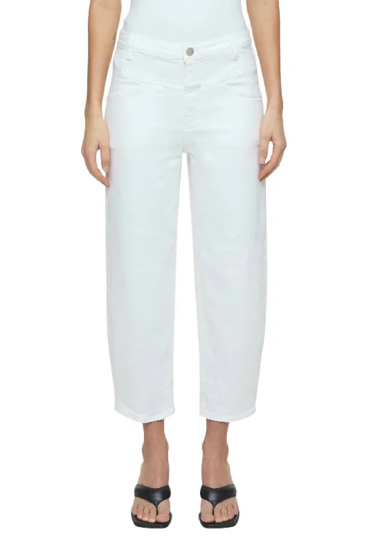 comfy loose shorts -comfy loose pants -Stover-X Jeans In White