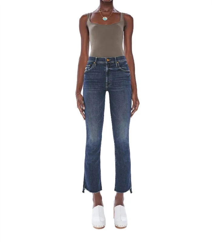 chic tapered shorts -chic tapered pants -The Insider Crop Step Fray Jeans In Teaming Up