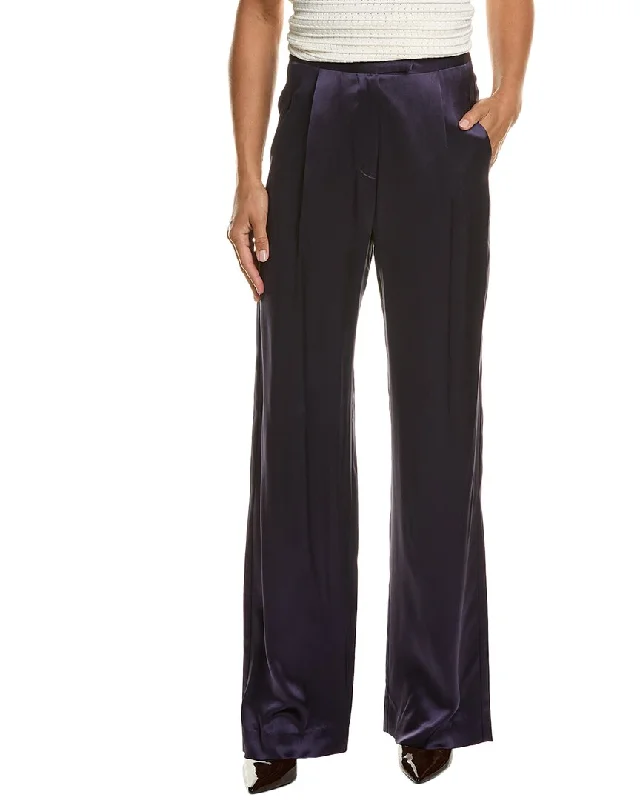 lined plush shorts -lined plush pants -THE SEI Silk Wide Leg Pant