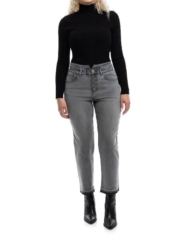 vivid striped shorts -vivid striped pants -Vienna Relaxed Straight Leg Jean In Washed Black