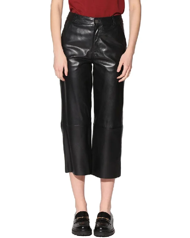 retro logo shorts -retro logo pants -Walter Baker Venice Leather Pant