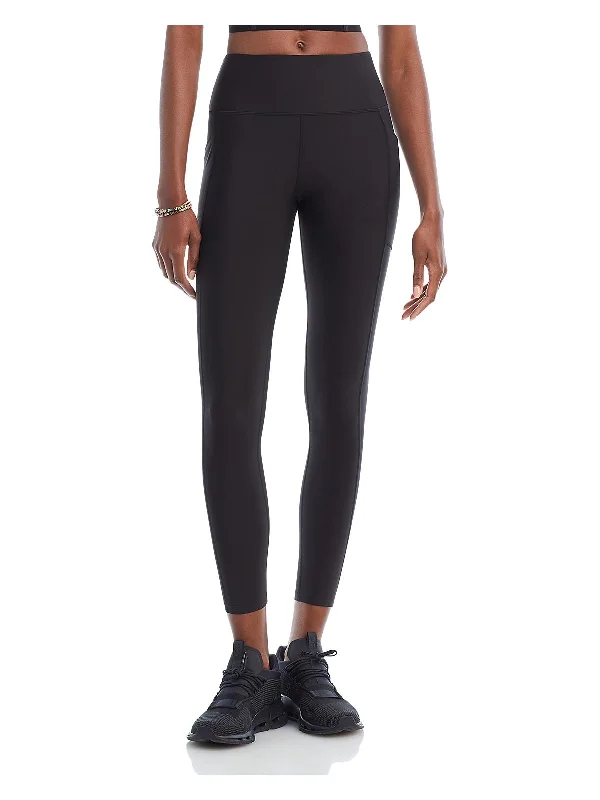 athletic solid shorts -athletic solid pants -Womens Pocket Stretch Leggings